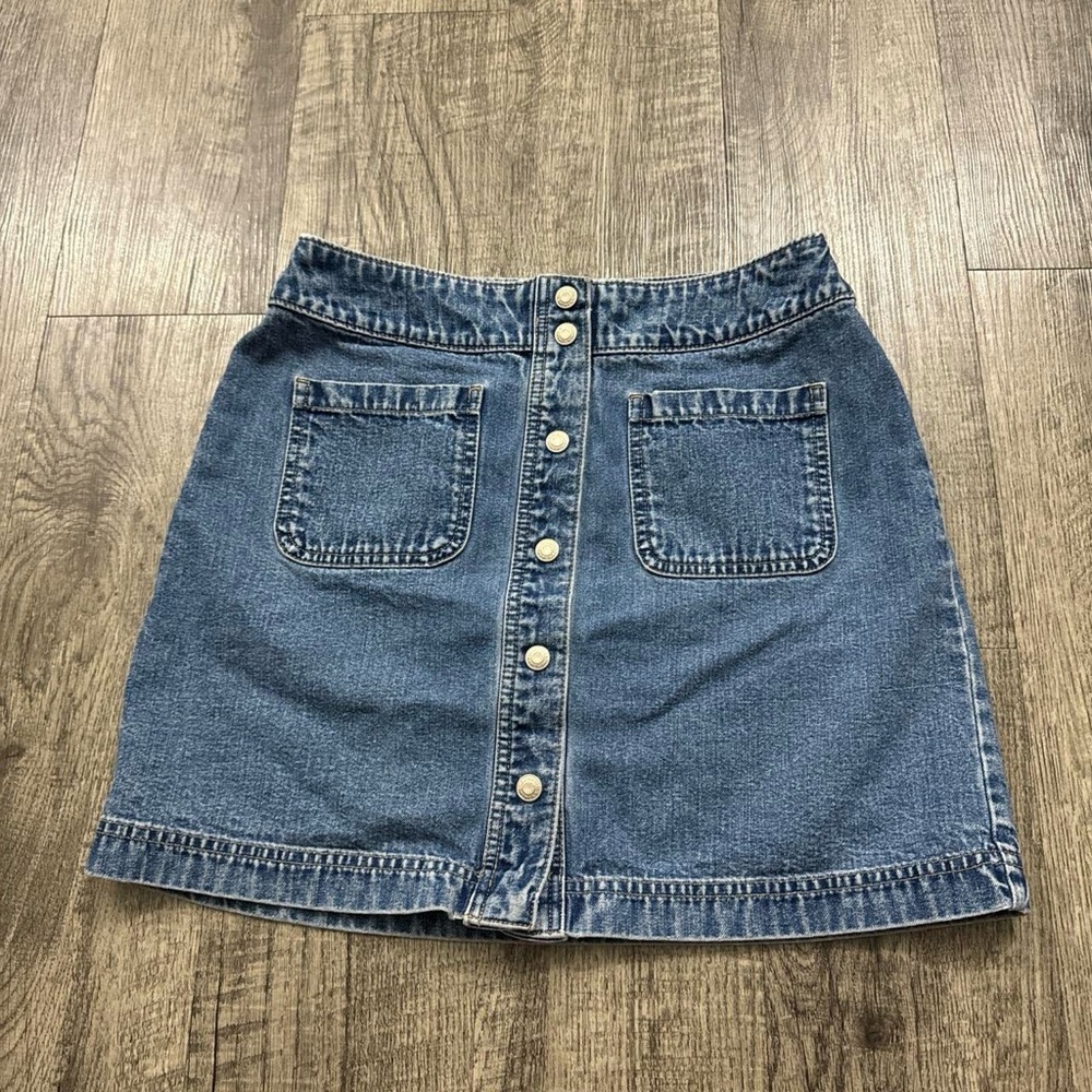 Vintage Gap Snap Front Denim Skirt